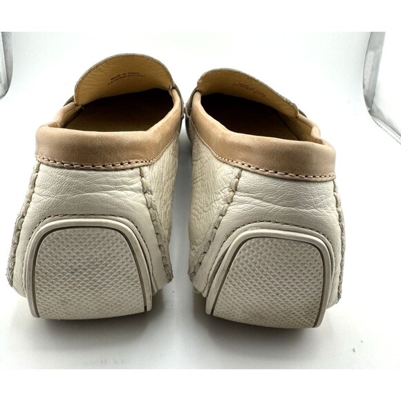 COLE HAAN Soft Leather Ivory/Tan Air Sadie Driver Penny Loafer Women’s 7 B - Picture 4 of 10